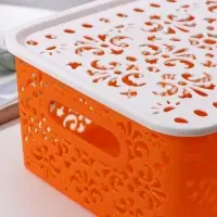 Контейнер для хранения с крышкой «Узор», пластик, 22×17×9,5 см, цвет МИКС