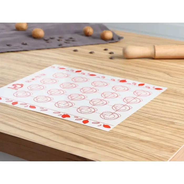 Коврик для выпечки армированный Доляна &laquo;Макарун&raquo;, силикон, 29.3&times;26 см, белый