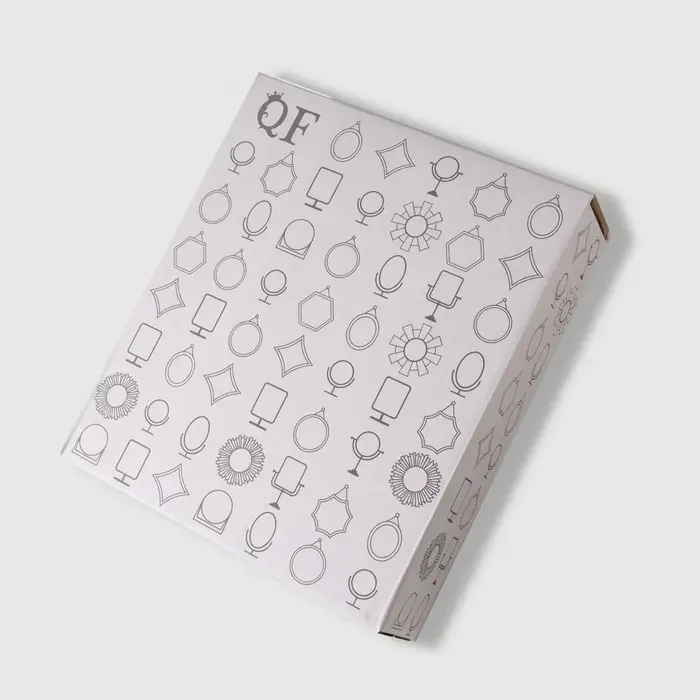 Зеркало настольное, двустороннее, 16.8&times;19.5 см, (13.5&times;16 см), белое