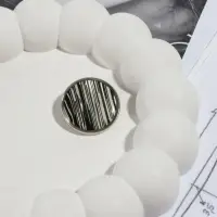 Пуговица металлическая на ножке &laquo;Рябь&raquo;, декоративная, d=25 мм, цвет чёрный, серебряный