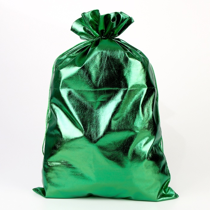 Подарочный мешок Деда Мороза «Елочка», зеленый, 60 х 40см