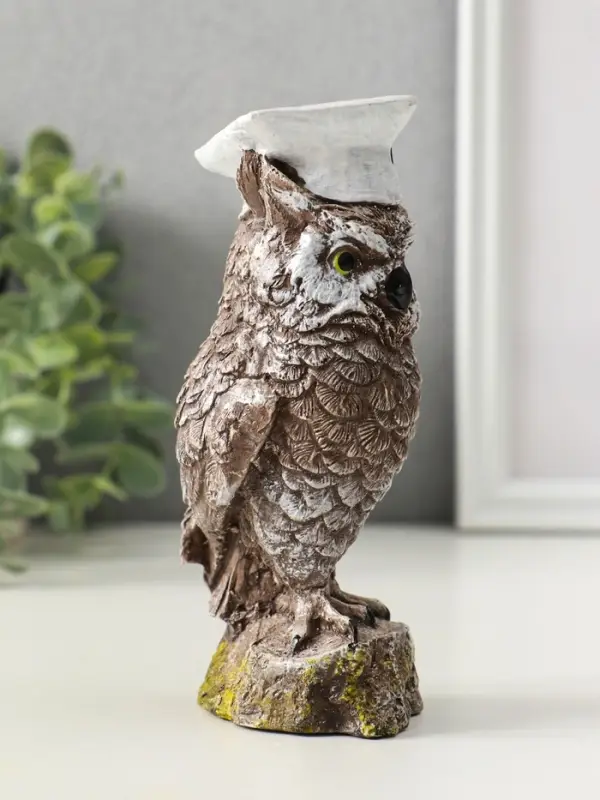 Фигура Фигура "Филин ученый", высота 14 см, коричневый