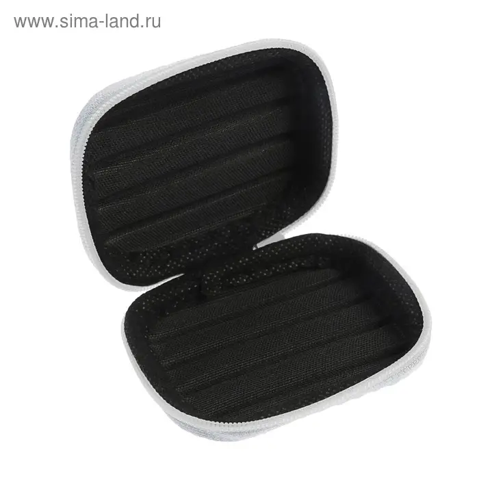 Футляр для наушников Luazon, прямоугольный, 8&times;6&times;3 см, материал верха: ткань, серый