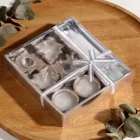 Набор свечей "Новогодние свечи и подсвечники" 6 шт 15,8х16,8х3,3 см