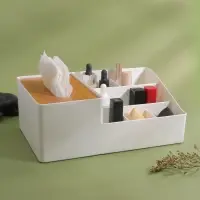 Органайзер для хранения &laquo;BAMBOO&raquo;, 7 секций, 26,7 &times; 10 &times; 17 см, цвет белый/коричневый