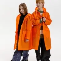 Дождевик детский RainDrop Kids, оранжевый, 8 лет (рост 118-128)