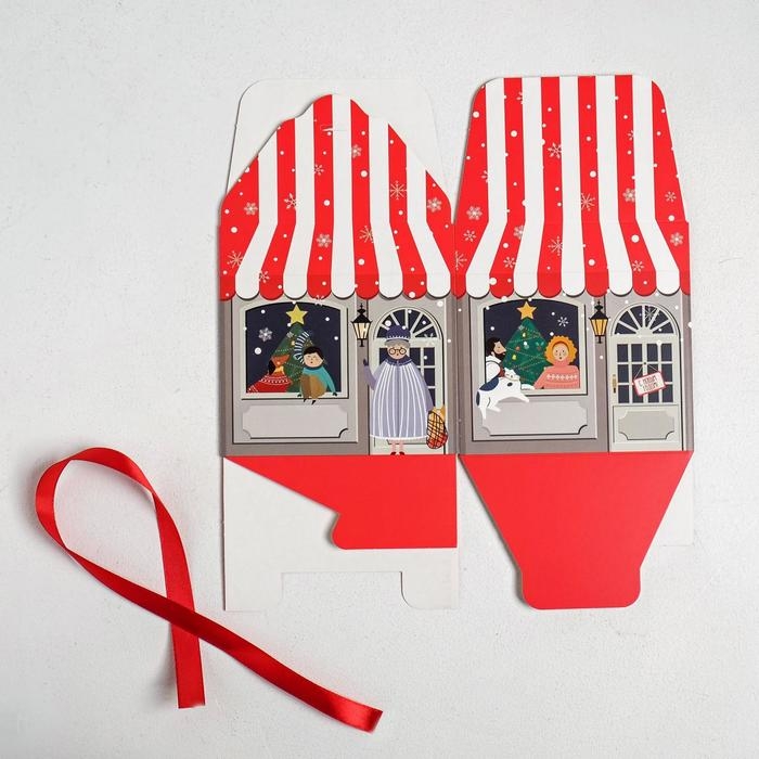 Коробка подарочная новогодняя складная «Волшебного нового года», 12 х 12 х 12 см, Новый год