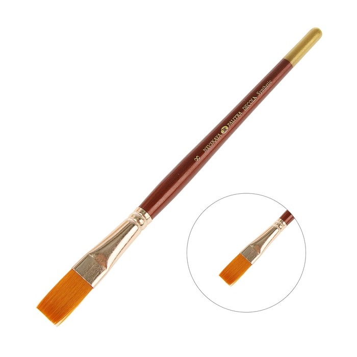 Кисть Decola № 8, синтетика, плоская, b=13 мм Кисть Decola № 8, синтетика, плоская, b=13 мм