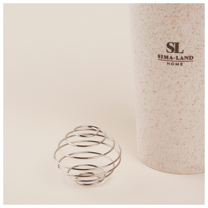 Стакан-шейкер для воды и коктейлей Sima-Land Home, 600 мл, цвет бежевый Стакан-шейкер для воды и коктейлей Sima-Land Home, 600 мл, цвет бежевый