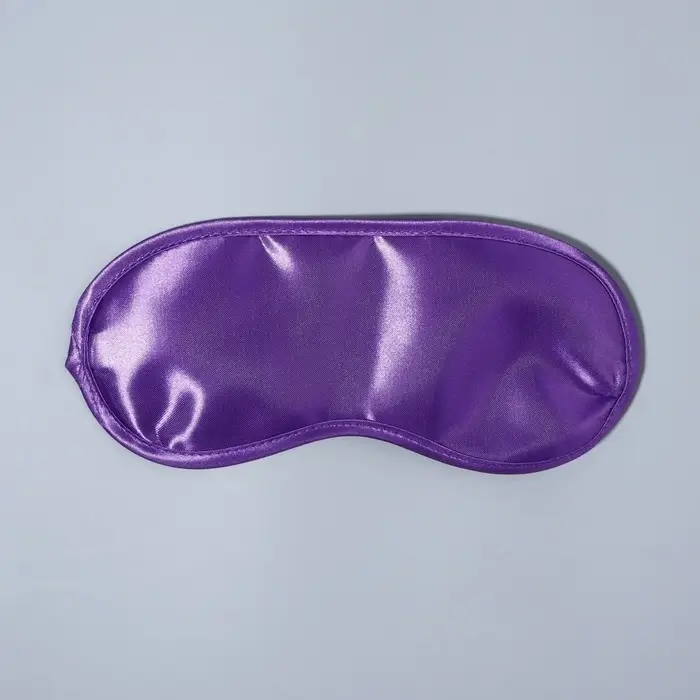 Маска для сна, сатиновая, резинка одинарная, 19×8.5 см, фиолетовая