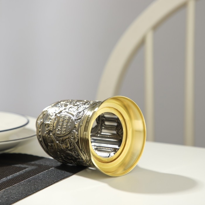 Набор для чая «Глава семьи», 3 предмета: подстаканник d=65 мм, стакан, открытка Набор для чая «Глава семьи», 3 предмета: подстаканник d=65 мм, стакан, открытка