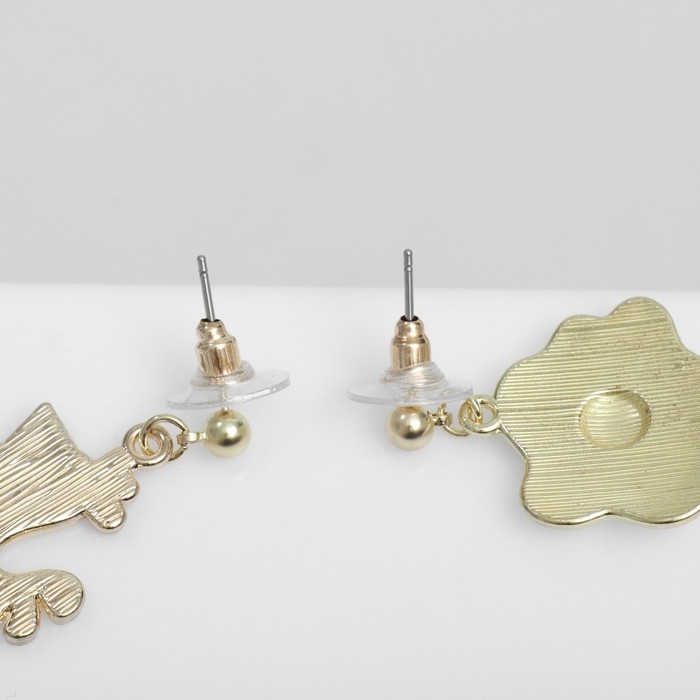 Серьги эмаль «Что было раньше» курица и яйцо, цветные в золоте Серьги эмаль «Что было раньше» курица и яйцо, цветные в золоте