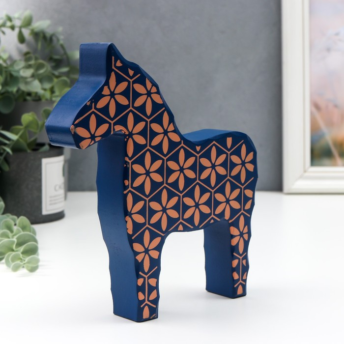 Сувенир МДФ Сувенир МДФ "Цветы на синем" 18х16,5 см