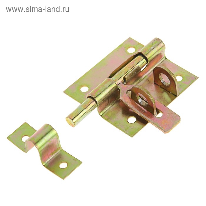 Задвижка дверная ЗД 010, 80 мм, под навесной замок, оцинкованная Задвижка дверная ЗД 010, 80 мм, под навесной замок, оцинкованная