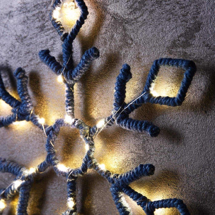 Светодиодная фигура «Снежинка синяя» 39 см, 20 LED, батарейки AAx2 (не в комплекте), свечение теплое белое Светодиодная фигура «Снежинка синяя» 39 см, 20 LED, батарейки AAx2 (не в комплекте), свечение теплое белое