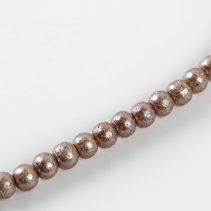 Бусины из стекла, набор 140 шт., размер 1 шт. 6 — мм, цвет коричневый