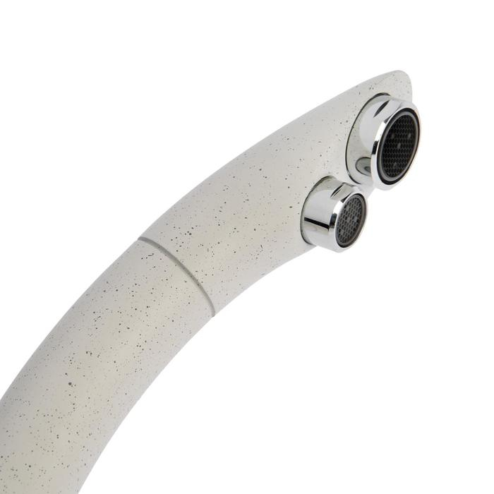 Смеситель для кухни Accoona A5179G-7, с выходом для питьевой воды, латунь, белый Смеситель для кухни Accoona A5179G-7, с выходом для питьевой воды, латунь, белый