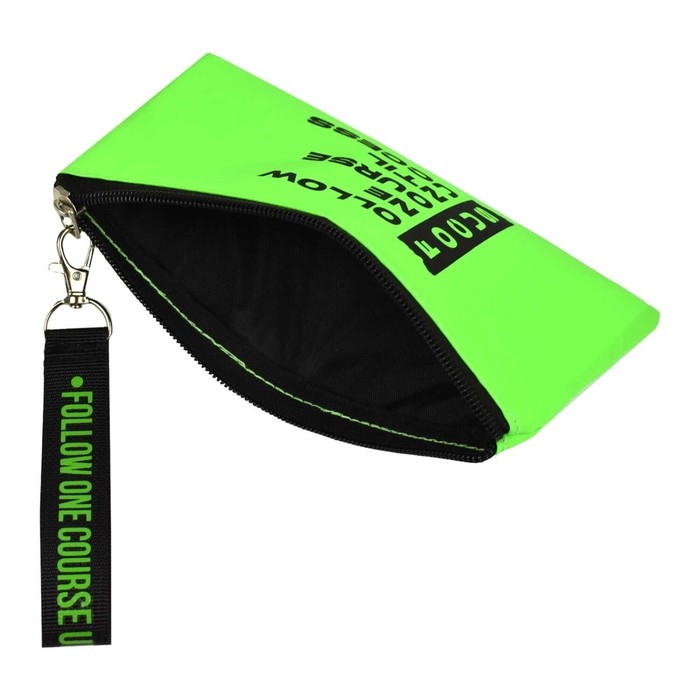 Пенал мягкий, 1 отделение, 100 х 195 мм, плоский, светоотражающий элемент, Феникс Пенал мягкий, 1 отделение, 100 х 195 мм, плоский, светоотражающий элемент, Феникс "Твои правила" зелёный 64974