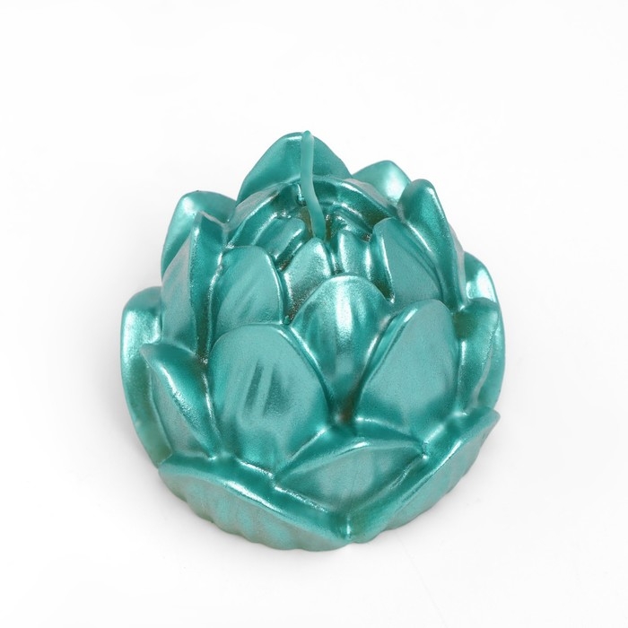 Свеча фигурная  Свеча фигурная "Лотос", 6,6х6,5 см, тиффани