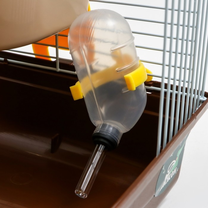 Клетка для грызунов Клетка для грызунов "Пижон", двухэтажная с наполнением 31 х 24 х 29 см, коричневая