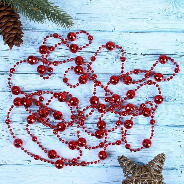 Бусы на ёлку 2,7 м Бусы на ёлку 2,7 м "Шарики диско" d-14 мм, микс