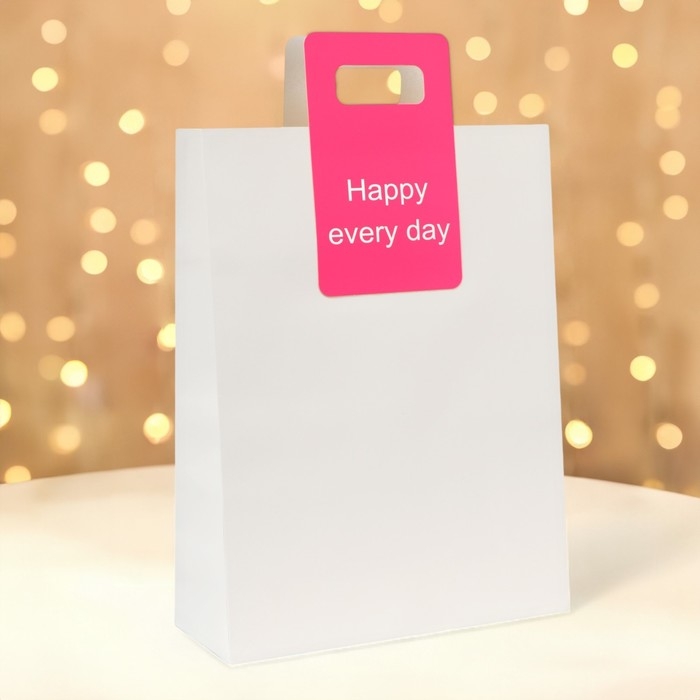 Пакет подарочный с вырубной ручкой 30 х 40 х 12 см , белый Пакет подарочный с вырубной ручкой 30 х 40 х 12 см , белый