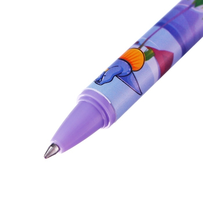 Ручка гелевая 0.5 мм, со стираемыми чернилами, синяя, штрихкод на штуке, МИКС Динозавры Ручка гелевая 0.5 мм, со стираемыми чернилами, синяя, штрихкод на штуке, МИКС Динозавры