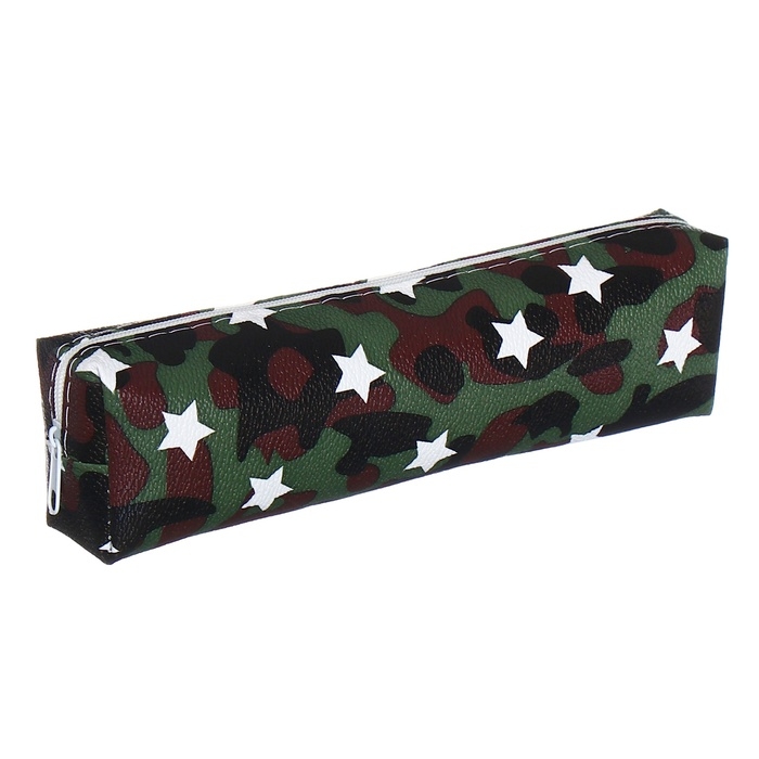 Пенал школьный на молнии Calligrata Пенал школьный на молнии Calligrata "Миллитари", хаки