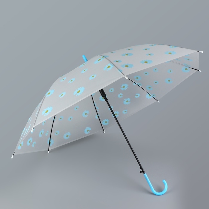 Зонт - трость полуавтоматический «Цветочки», 8 спиц, R = 45/55 см, D = 110 см, цвет МИКС Зонт - трость полуавтоматический «Цветочки», 8 спиц, R = 45/55 см, D = 110 см, цвет МИКС