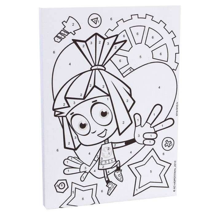 Картина по номерам для детей Картина по номерам для детей "Симка" 21х15 см, Фиксики