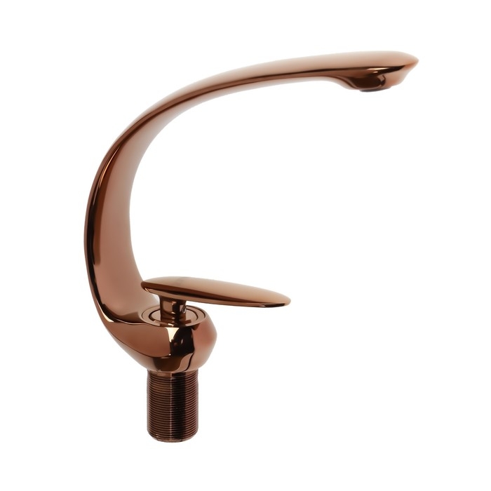 Смеситель для раковины ZEIN Z3880, однорычажный, интерьерный, высота 18см, латунь, rose gold Смеситель для раковины ZEIN Z3880, однорычажный, интерьерный, высота 18см, латунь, rose gold