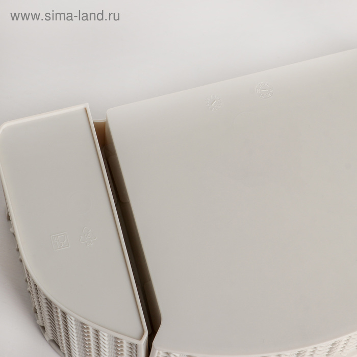 Органайзер «Вязание», с ящиком, цвет белый ротанг Органайзер «Вязание», с ящиком, цвет белый ротанг