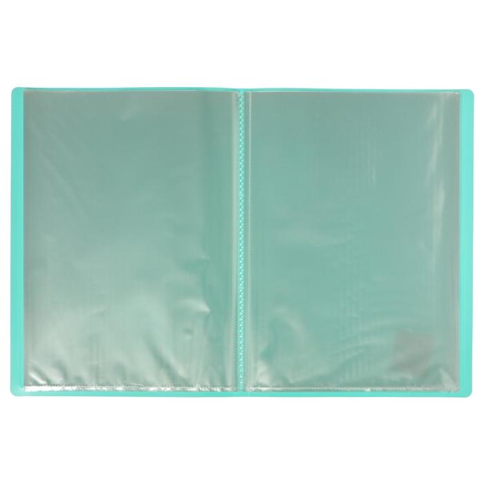 Папка 60 вкладышей А4, Calligrata, 500 мкм, ледяной зеленая Папка 60 вкладышей А4, Calligrata, 500 мкм, ледяной зеленая