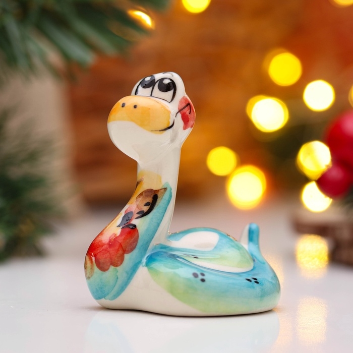 Сувенир Сувенир "Удав" 7х6,5 см, гжель, цвет