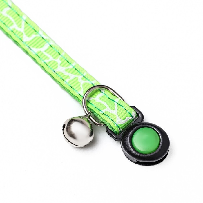 Ошейник кошачий Ошейник кошачий "Жираф", 30 х 1 см, зелёный