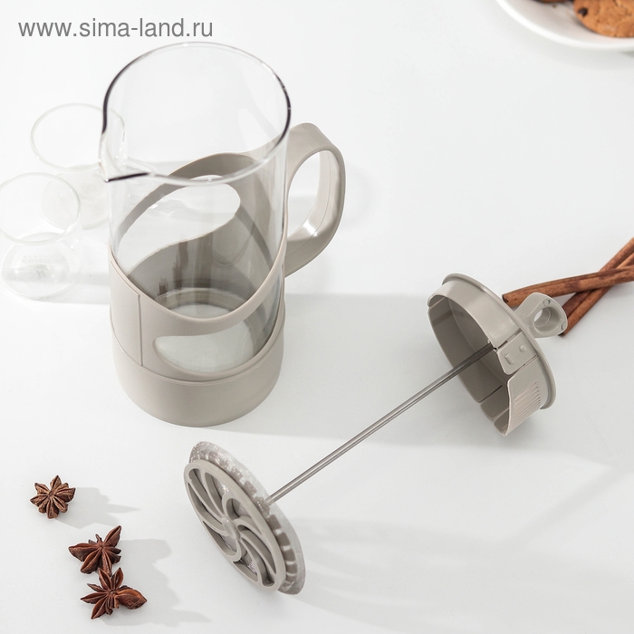 Френч-пресс «Арабика», 1 л, цвет серый Френч-пресс «Арабика», 1 л, цвет серый