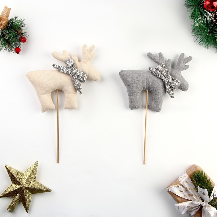 Новый год! Интерьерное украшение «Олень», цвета МИКС Новый год! Интерьерное украшение «Олень», цвета МИКС