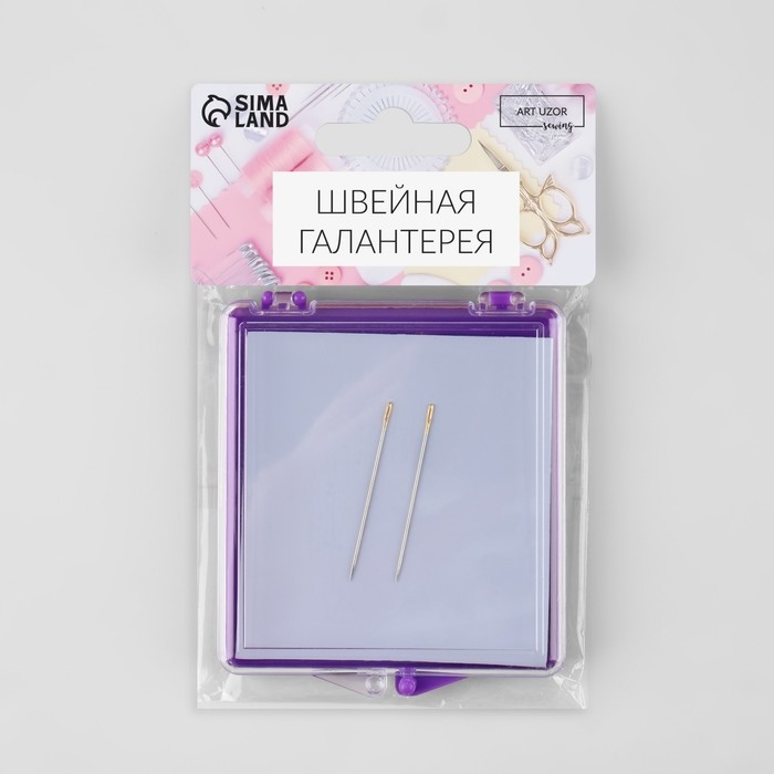 Игольница магнитная, с иглами, 7 × 8 см, цвет МИКС Игольница магнитная, с иглами, 7 × 8 см, цвет МИКС
