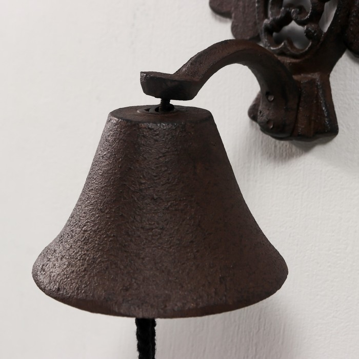 Колокол сувенирный чугун  Колокол сувенирный чугун "Филин - полёт" 23х14,5х21,6 см