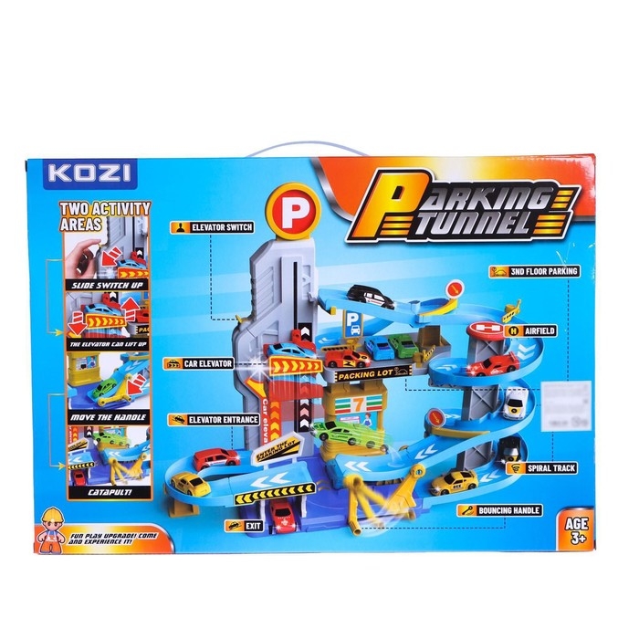 Парковка &laquo;Город&raquo; с 6 машинками и лифтом, свет и звук