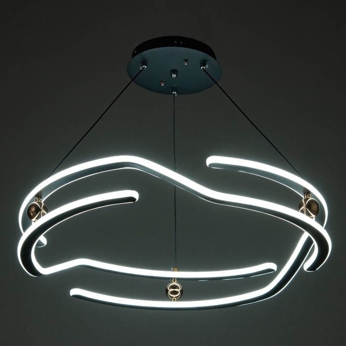 Светильник Светильник "Ориги" LED 264Вт 3000-6000К черно-золотоq 60х60х10-110 см