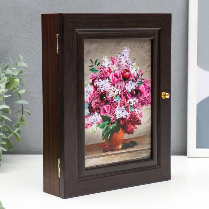 Ключница Ключница "Букет сирени" венге 19х24 см