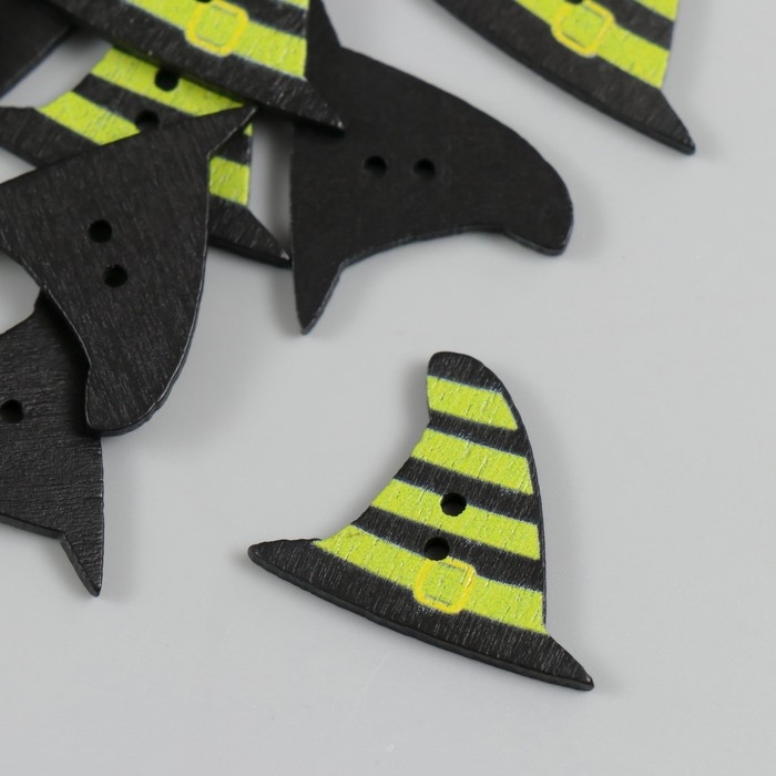 Пуговицы дерево для творчества 2 прокола Пуговицы дерево для творчества 2 прокола "Ведьмин колпак" набор 15 шт 2,4х2,9 см