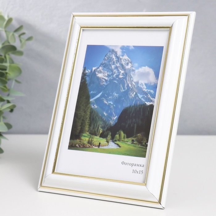 Фоторамка пластик Фоторамка пластик "Офис 2" 10х15 см, белый