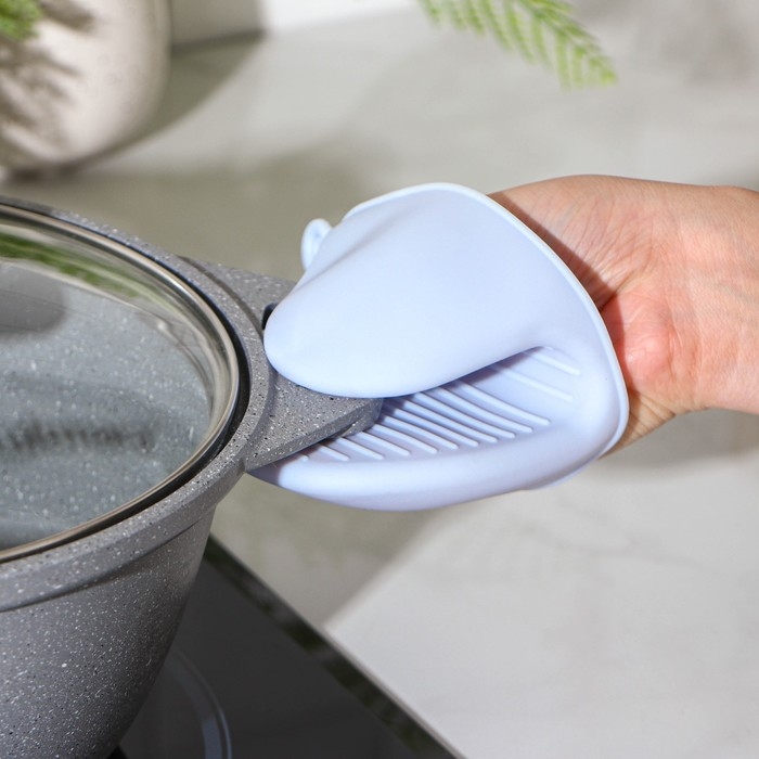 Прихватка для горячего «Ребрис», силикон, 11×8×7 см, цвет МИКС Прихватка для горячего «Ребрис», силикон, 11×8×7 см, цвет МИКС