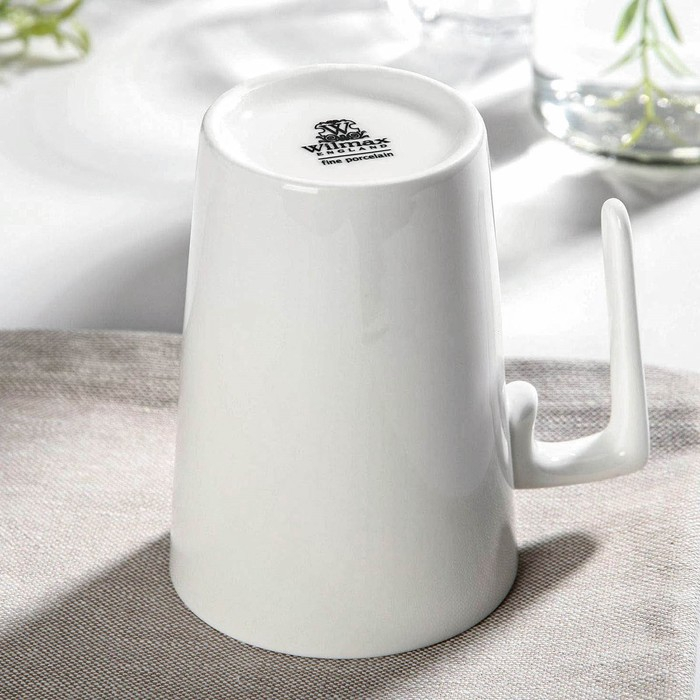 Кружка фарфоровая Wilmax, 320 мл, цвет белый Кружка фарфоровая Wilmax, 320 мл, цвет белый