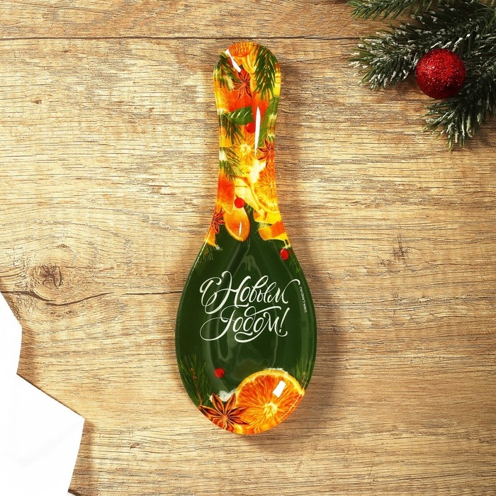 Новый год. Подставка под ложку «С Новым годом. Аромат праздника», 21,4 х 7,5 см Новый год. Подставка под ложку «С Новым годом. Аромат праздника», 21,4 х 7,5 см