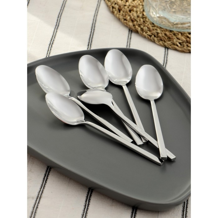 Ложка чайная из нержавеющей стали Magistro Gamburg, длина 16 см, толщина 3,5 мм, цвет серебряный Ложка чайная из нержавеющей стали Magistro Gamburg, длина 16 см, толщина 3,5 мм, цвет серебряный