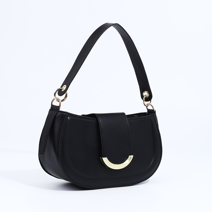 Сумка-багет на молнии, цвет чёрный Сумка-багет на молнии, цвет чёрный