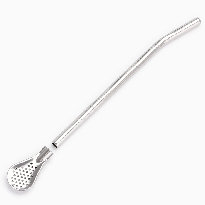 Калабас для чая Мате 250 мл и бомбилья, набор для приготовления, белый Калабас для чая Мате 250 мл и бомбилья, набор для приготовления, белый